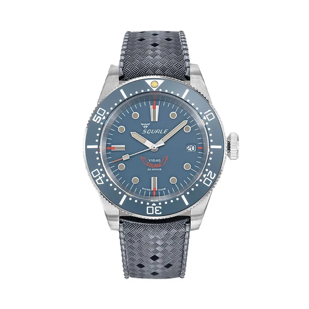1545 Steel 40Mm - Grey On Rubber Strap 1