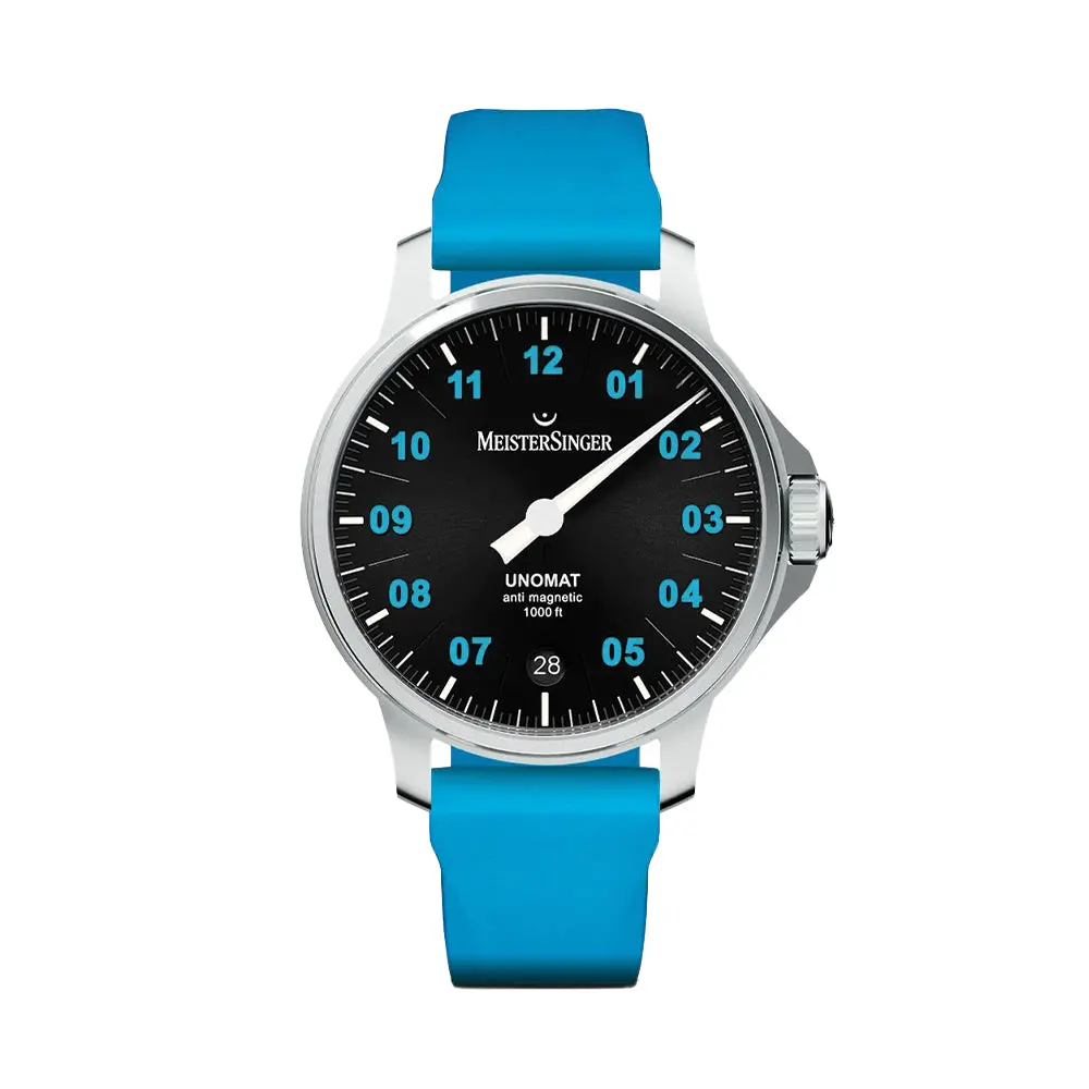 Unomat Automatic 43Mm - Black On Rubber Strap 1