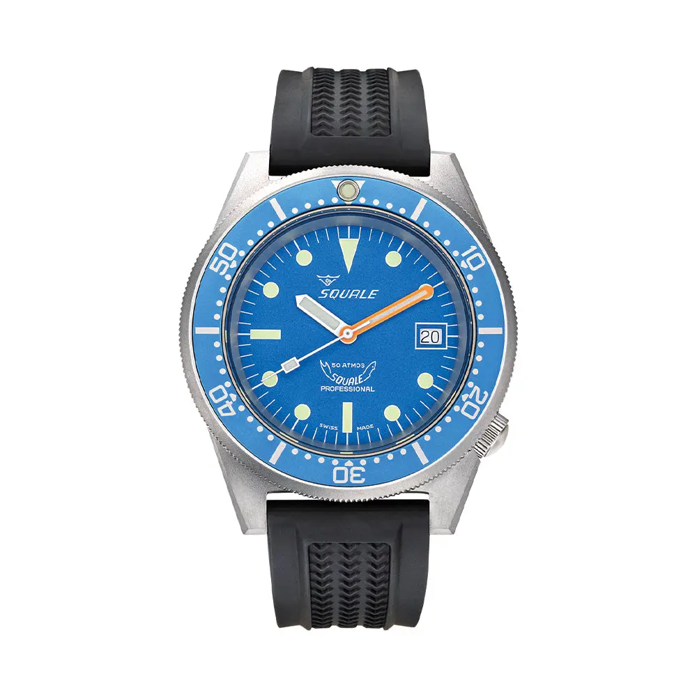 1521 Blue Blasted 42Mm - Blue On Rubber Strap 1