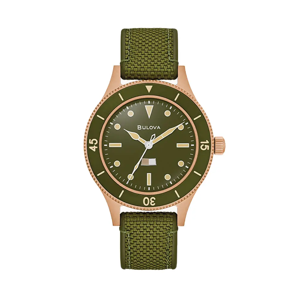 Mil-Ships Bronze Special Edition 41Mm - Green On Strap 1