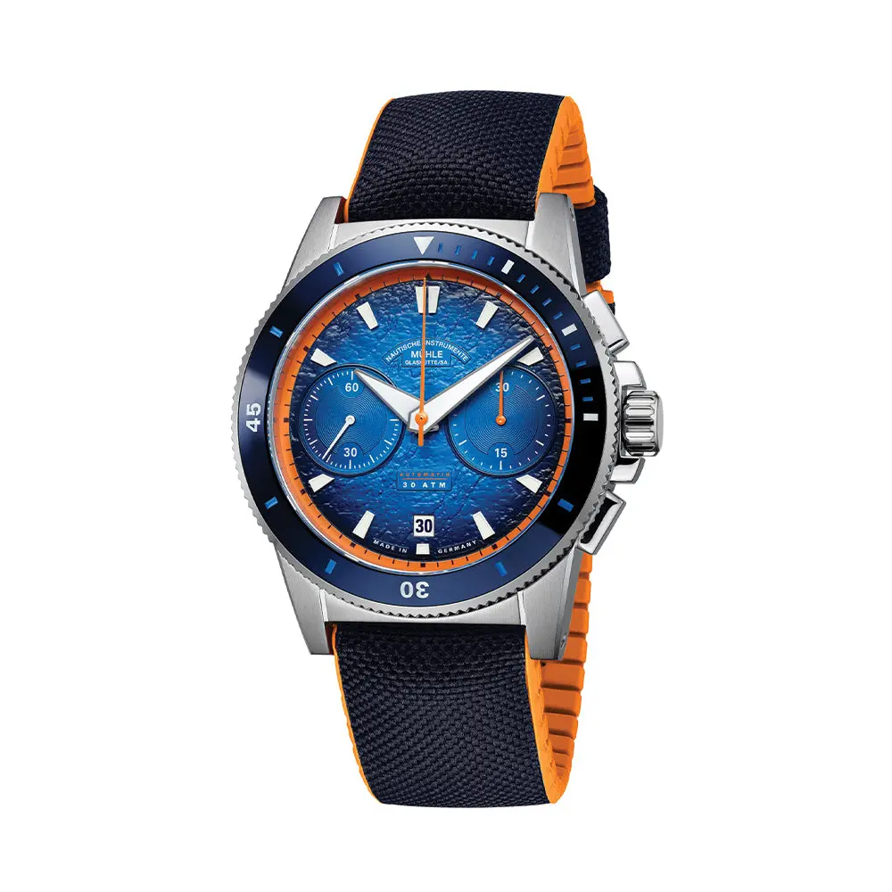 Sportivo Active Chronograph 42.5Mm - Blue On Canvas-Rubber Strap 1
