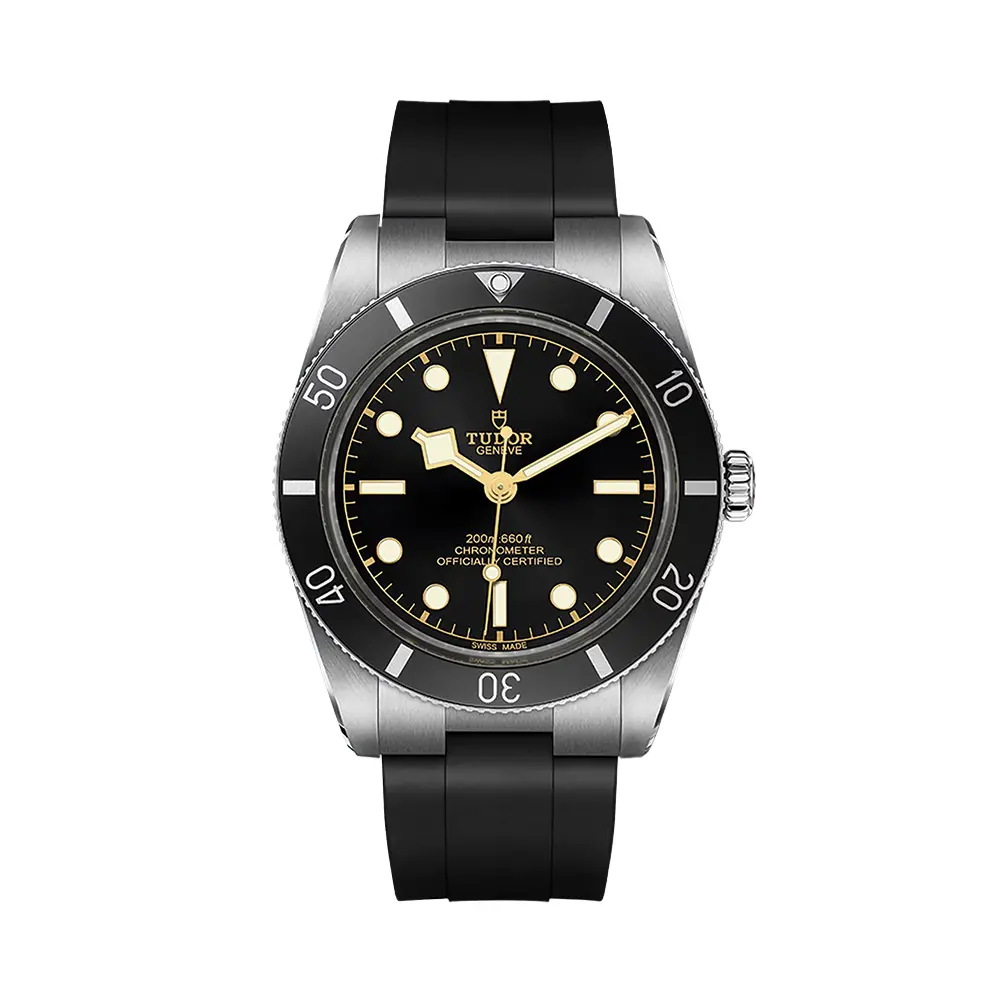 Black Bay 54 37Mm - Black On Rubber Strap 1