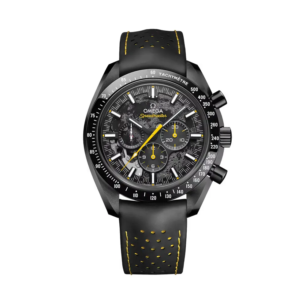 Apollo 8 Speedmaster Dark Side Of The Moon Chronograph 44.25Mm - Black On Rubber Strap 1