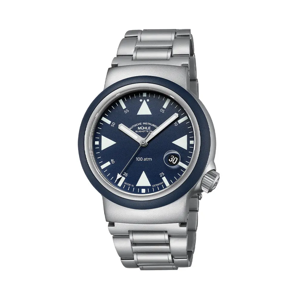 S.A.R. Rescue Timer Automatic 42Mm - Nautic Blue On Bracelet 1