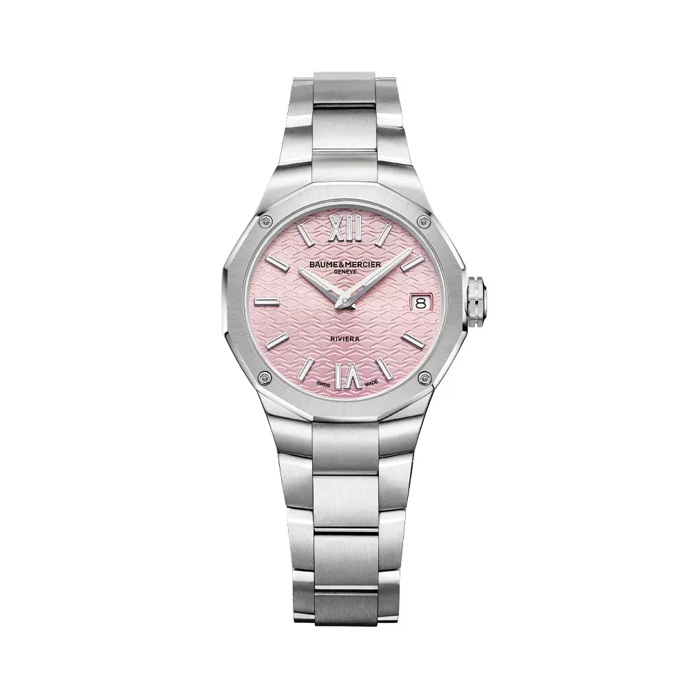 Riviera 10812 Quartz Date 33Mm - Pink On Bracelet 1