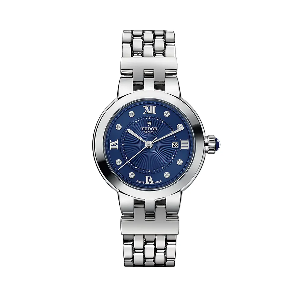 Clair De Rose 30Mm - Blue, Diamond-Set On Bracelet 1