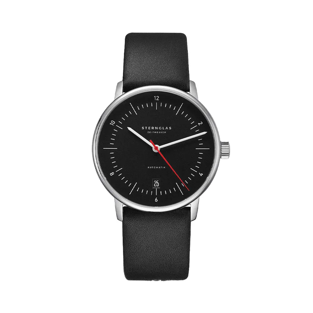 Naos Automatic 38Mm - Black On Leather Strap 1