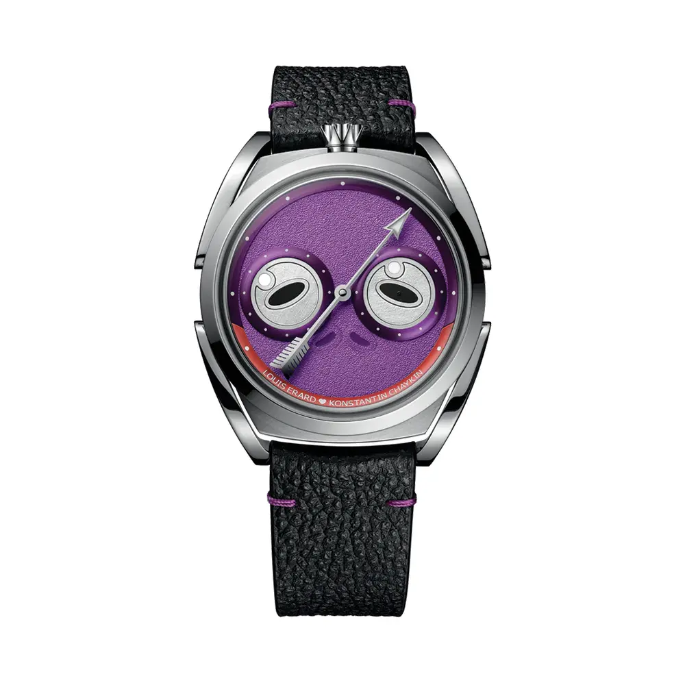 Louis Erard X Konstantin Chaykin Unfrogettable Purple 40Mm - Purple On Leather Strap 1