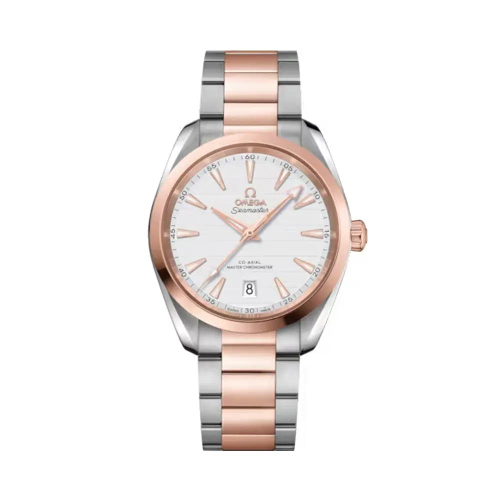 Seamaster Aqua Terra 150M Steel And Sedna™ Gold 38Mm ‑ Silver On Bracelet 1