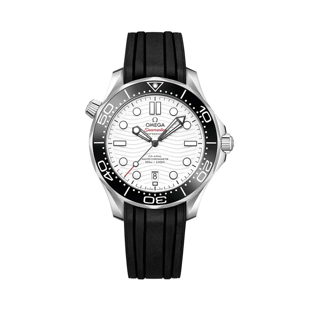 Seamaster Diver 300M 42Mm - White On Rubber Strap 1