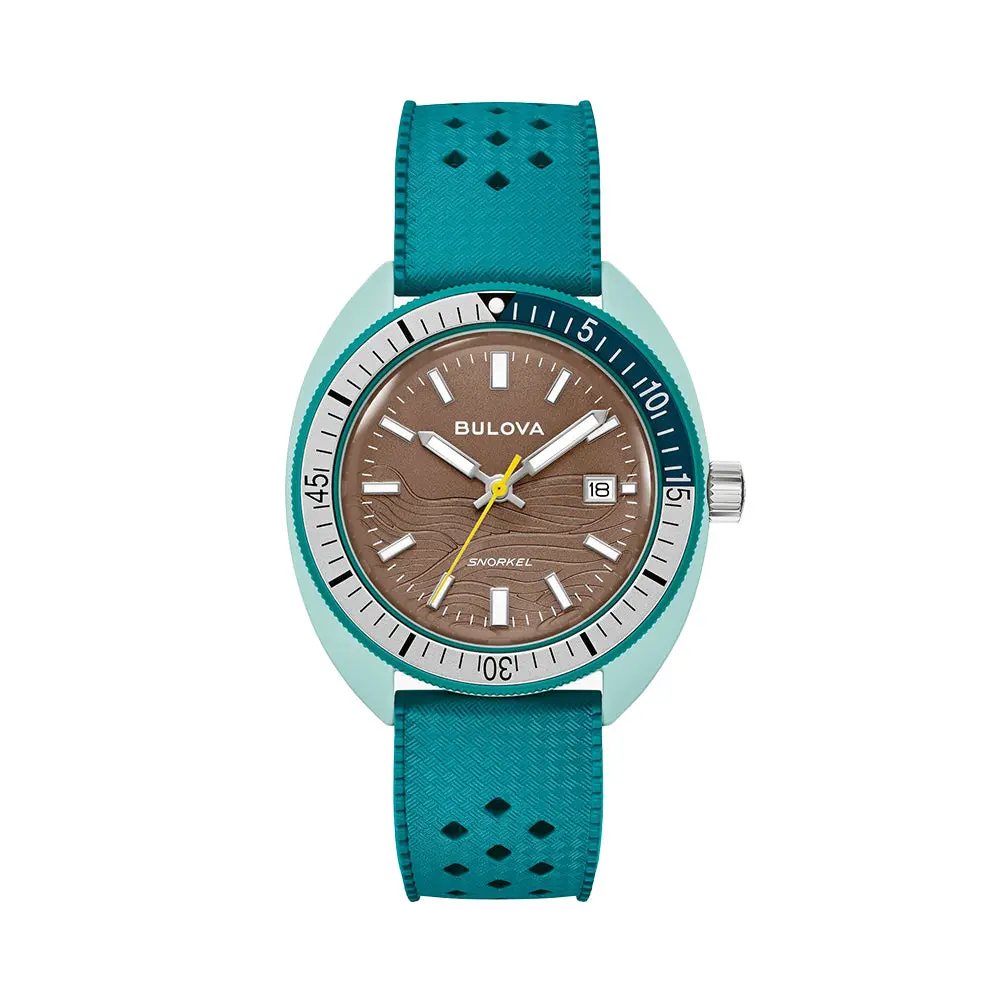 Snorkel Sea Turtle 41Mm - Brown On Rubber Strap 1
