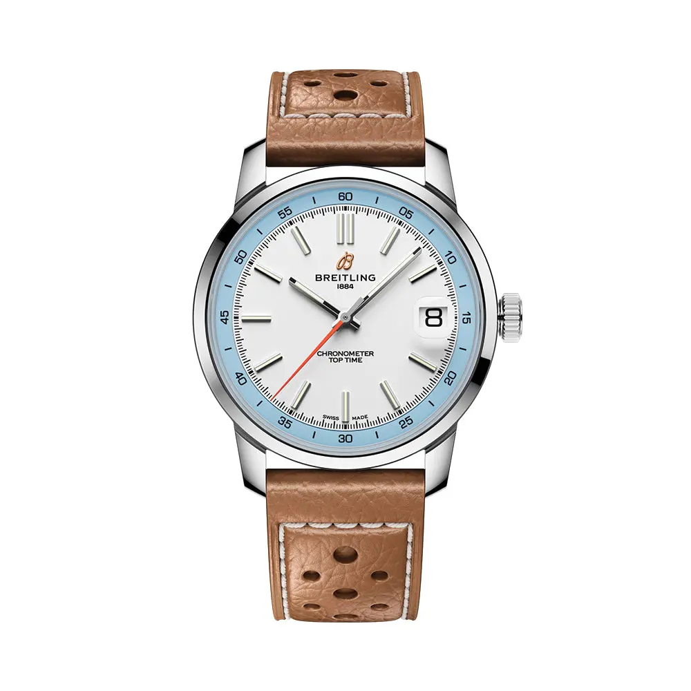 Top Time B31 38Mm - White On Leather Strap 1