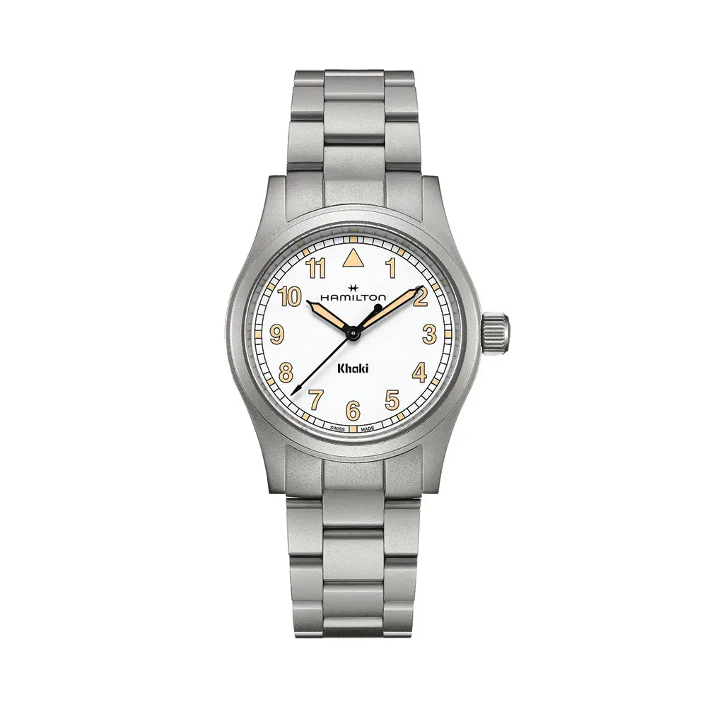 Khaki Field Quartz 38Mm - White On Bracelet 1