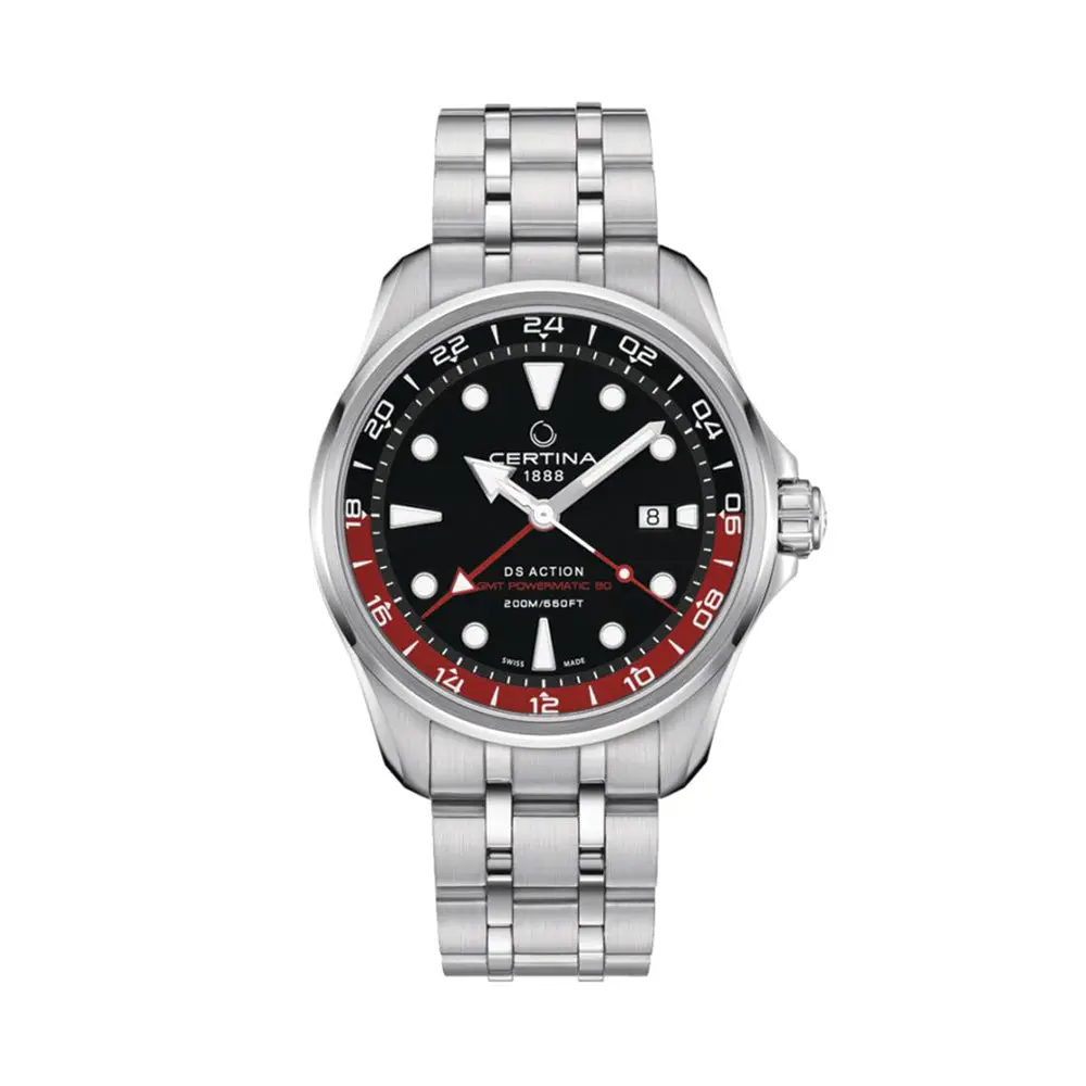Ds Action Gmt Powermatic 80 43Mm - Black And Red On Bracelet 1