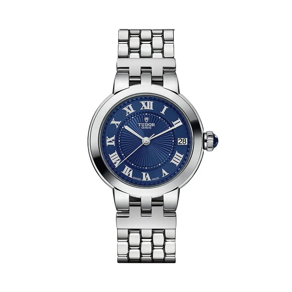 Clair De Rose 34Mm - Blue On Bracelet 1