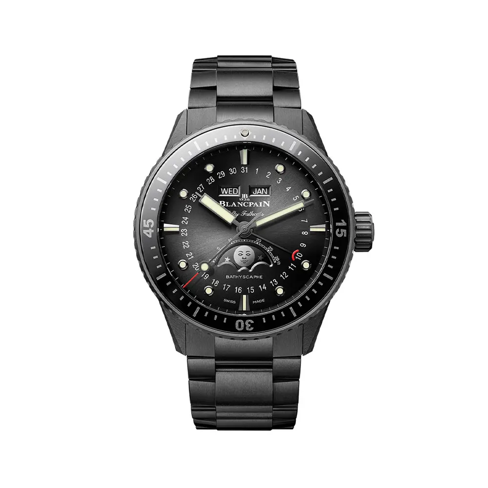 Fifty Fathoms Bathyscaphe Complete Calendar Moonphase Ceramic 43.6Mm - Black On Ceramic Bracelet 1