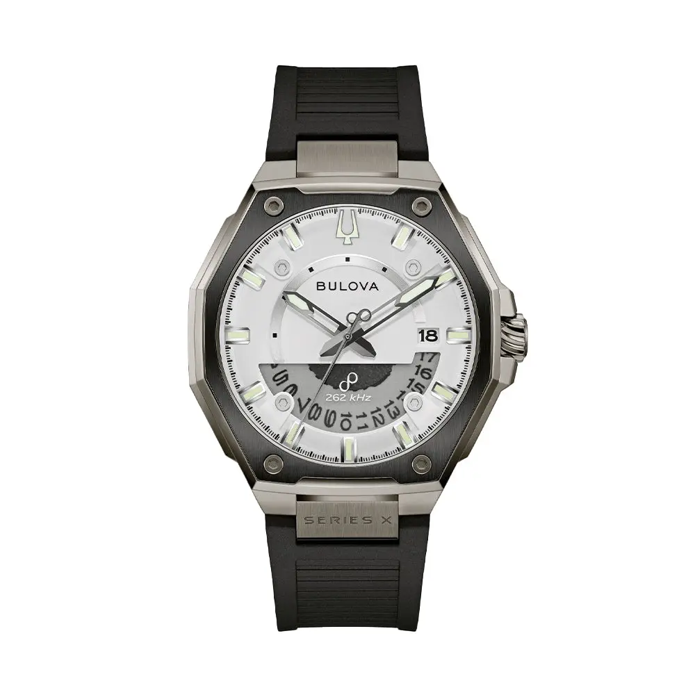 Series X High Precision Quartz Grey Ion Plated 42Mm - White On Rubber Strap 1