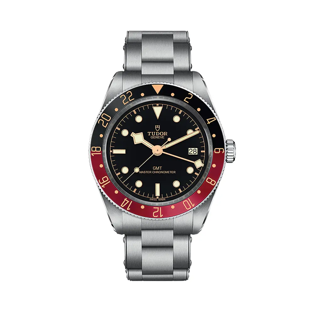 Black Bay 58 Gmt 39Mm - Black, Burgundy Bezel On 3-Link Bracelet 1