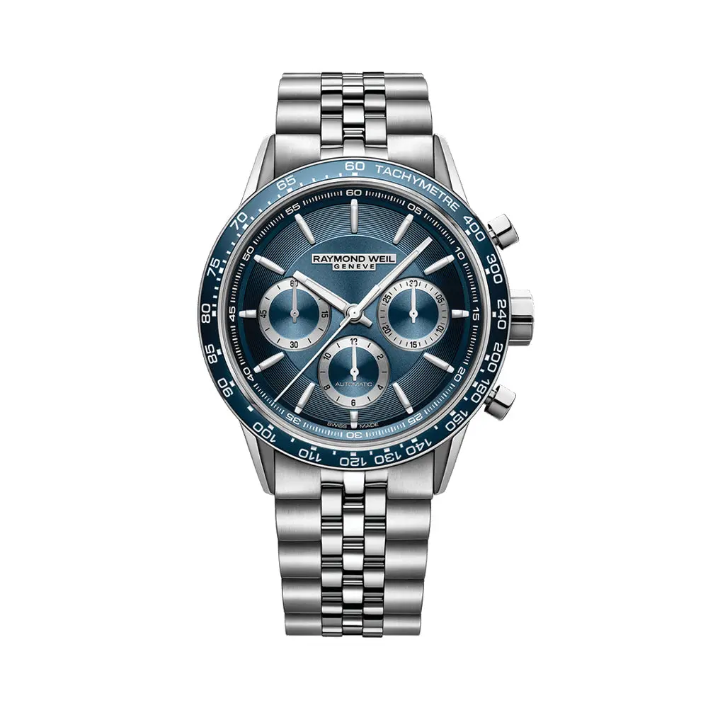 Freelancer Automatic Chronograph Ceramic Bezel 43.5Mm - Blue On Bracelet 1
