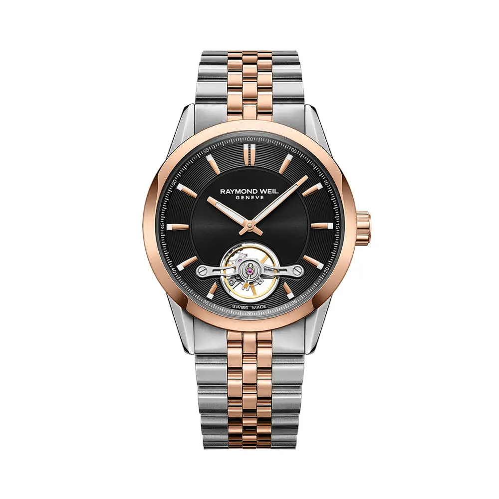 Freelancer Automatic Two-Tone Rose Gold And Steel 42.5Mm - Black On Bracelet 1