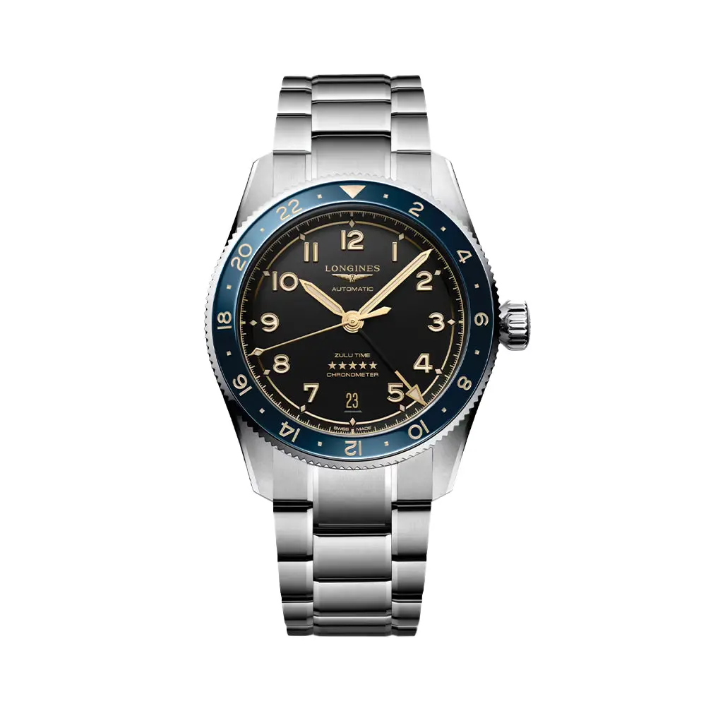 Spirit Zulu Time Blue Ceramic Bezel 39Mm - Black On Bracelet 1