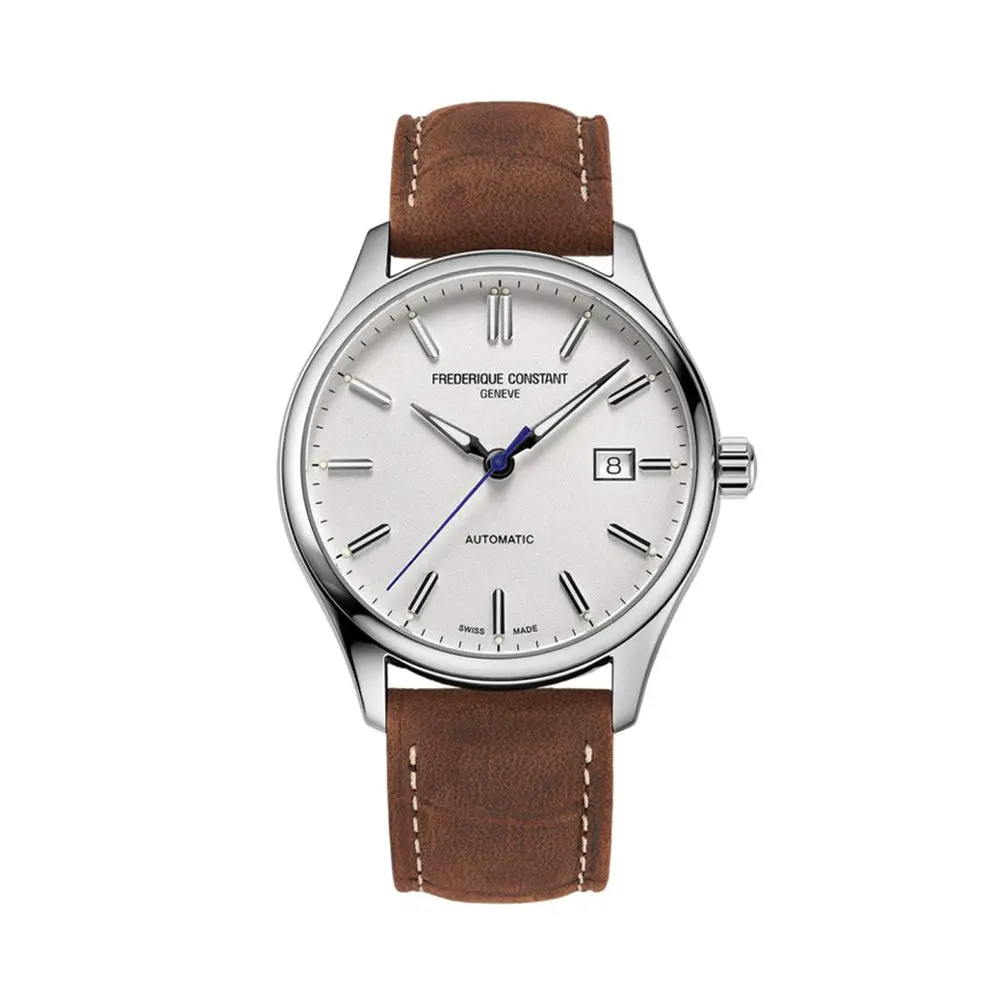 Classics Index Automatic 40Mm - White On Leather Strap 1