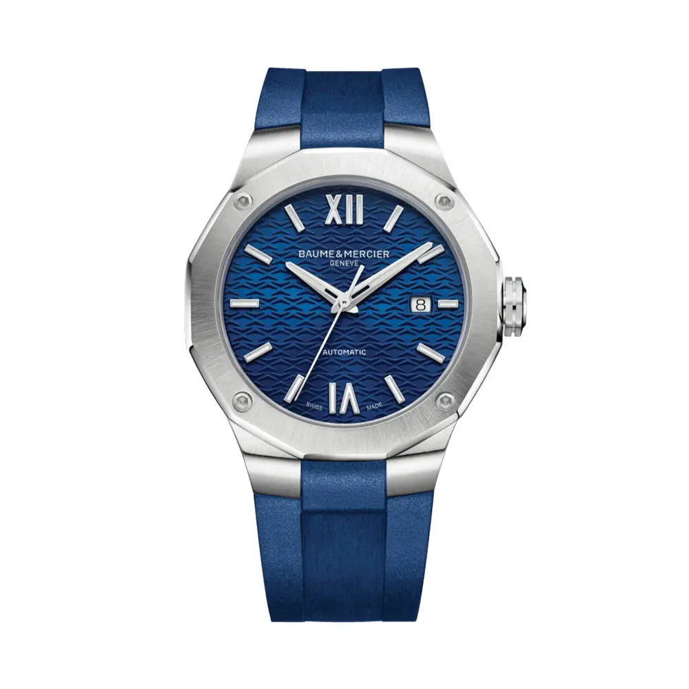 Riviera 10619 Automatic Date 42Mm - Blue On Rubber Strap 1