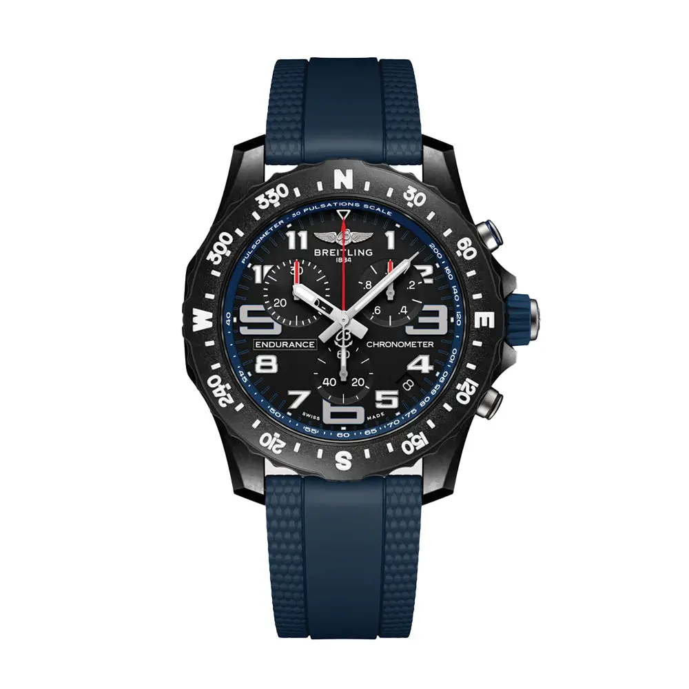 Endurance Pro Breitlight® 44Mm- Black On Blue Rubber Strap 1