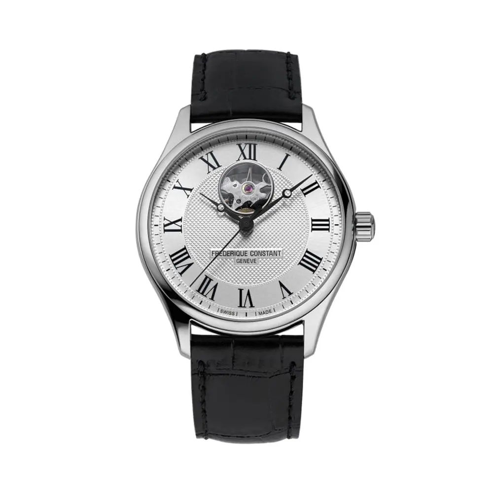 Classics Heart Beat Automatic 40Mm - Silver On Leather Strap 1