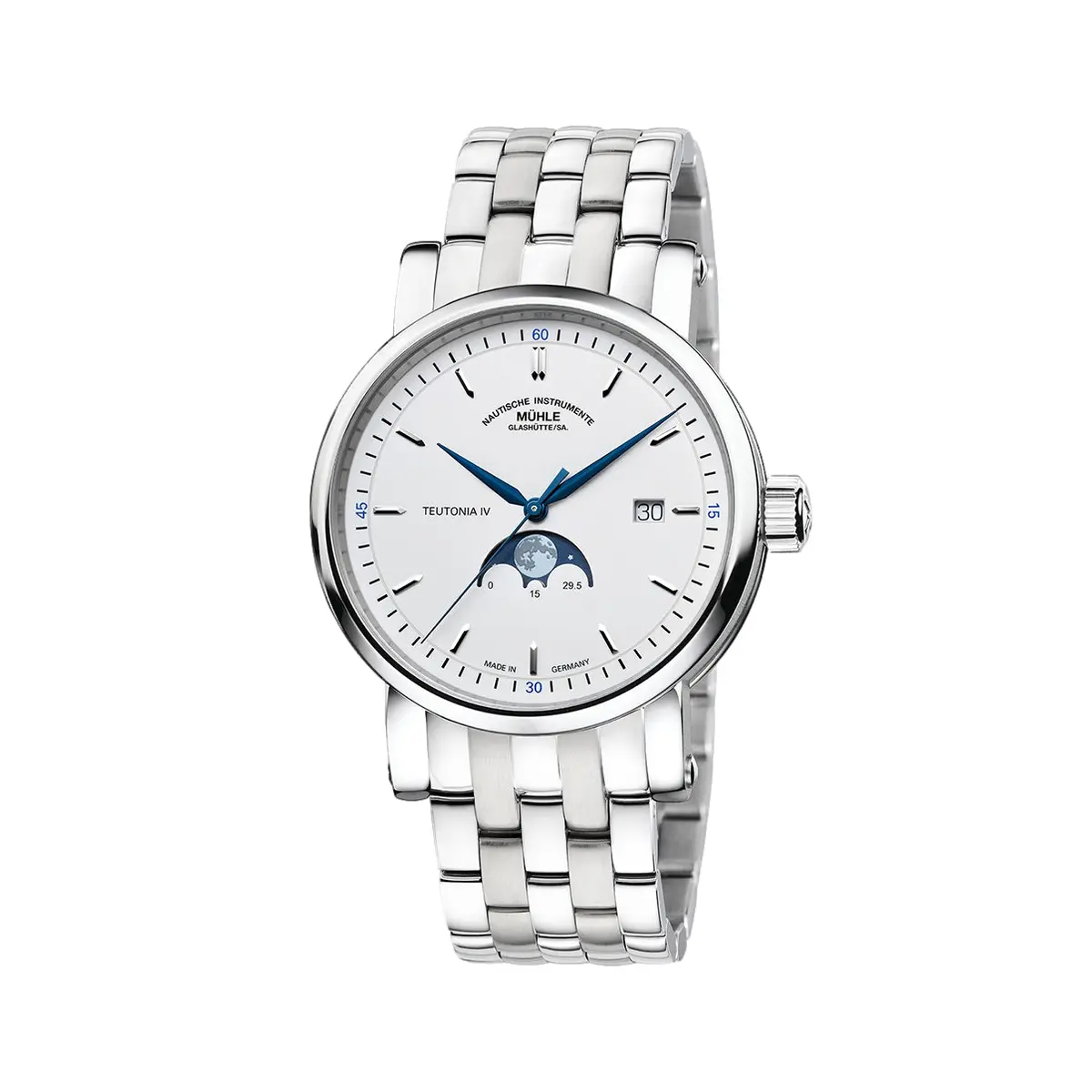 Teutonia Iv Moonphase 41Mm - White On Bracelet 1
