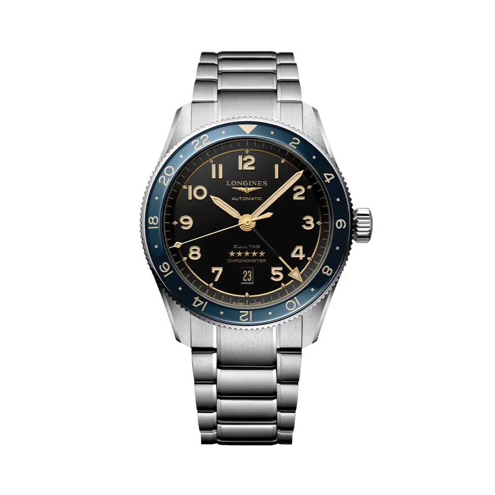 Spirit Zulu Time Blue Ceramic Bezel 42Mm - Black On Bracelet 1