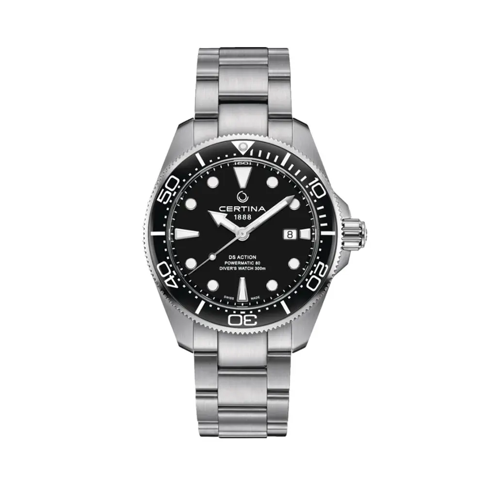 Ds Action Diver Powermatic 80 43Mm - Black On Bracelet 1