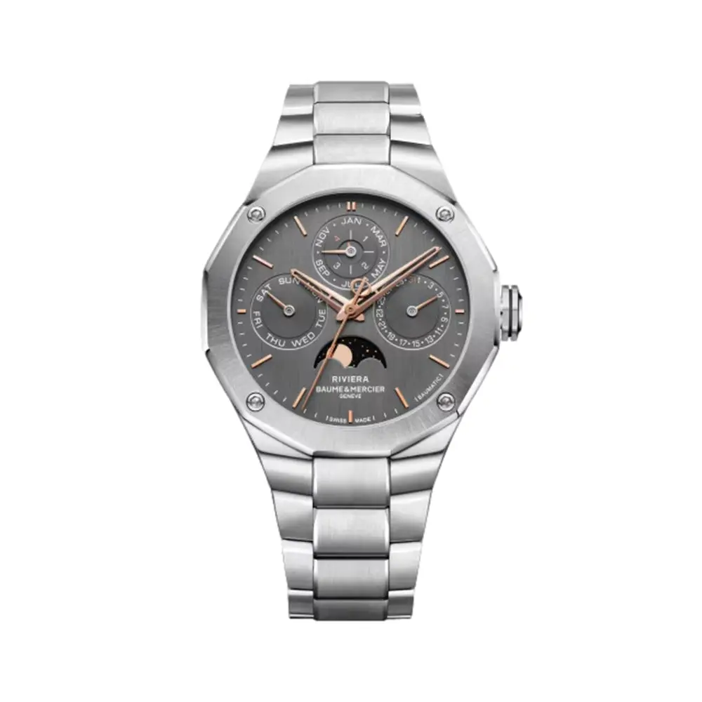 Riviera 10786 Perpetual Calendar Limited Edition Automatic 40Mm - Grey On Bracelet 1