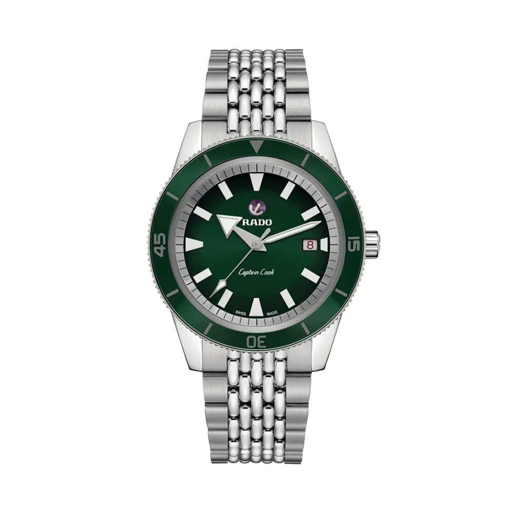 Captain Cook Automatic 42Mm - Green On Bracelet 1