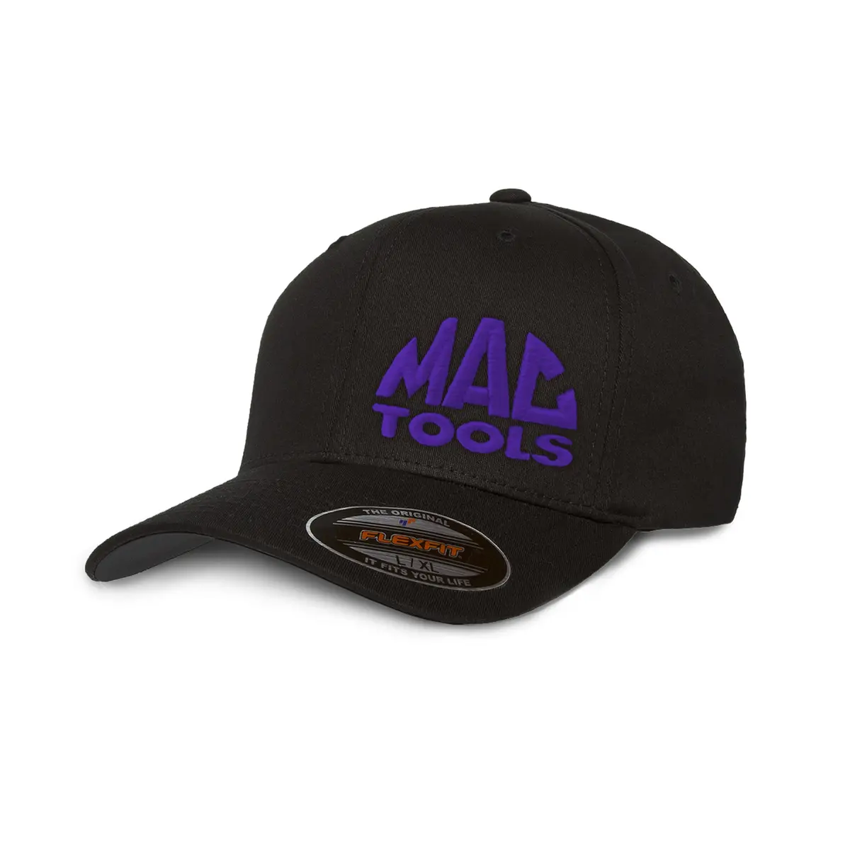 Black Flexfit Hat W/ Purple Do 3