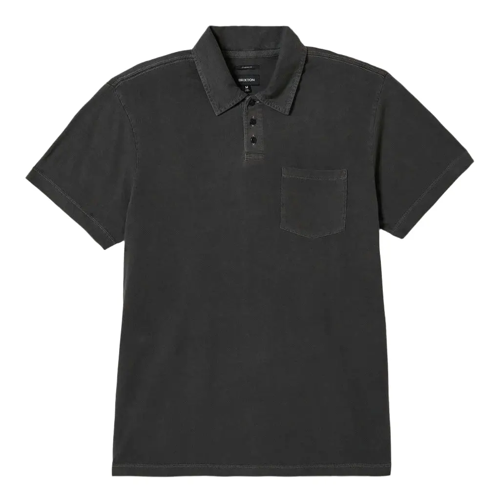 Brixton Vintage Wash S/S Polo Knit - Black 1