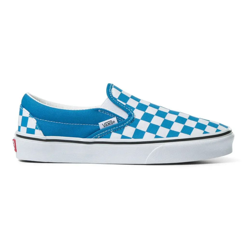 Vans Women's Classic Slip-On Shoes - Color Theory Blue 1