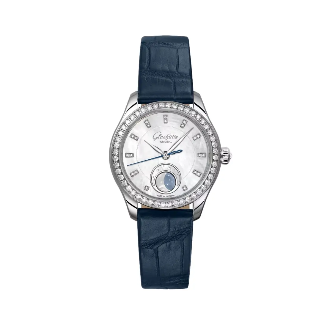 Serenade Luna Diamond Automatic 32.5Mm - White, Mother-Of-Pearl On Leather Strap 1