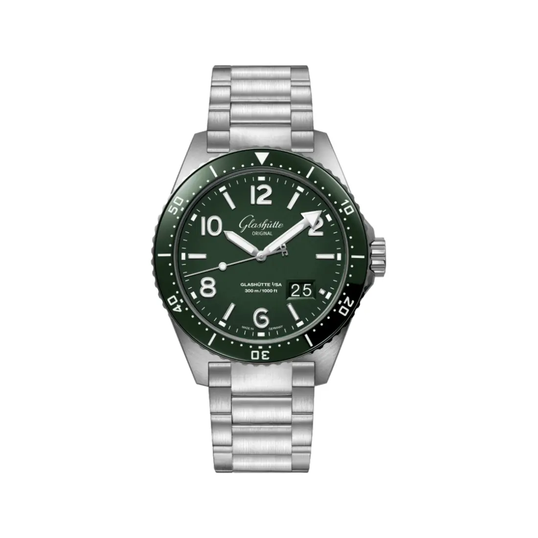 Seaq Panorama Date 43Mm - Varnish Reed Green On Bracelet 1