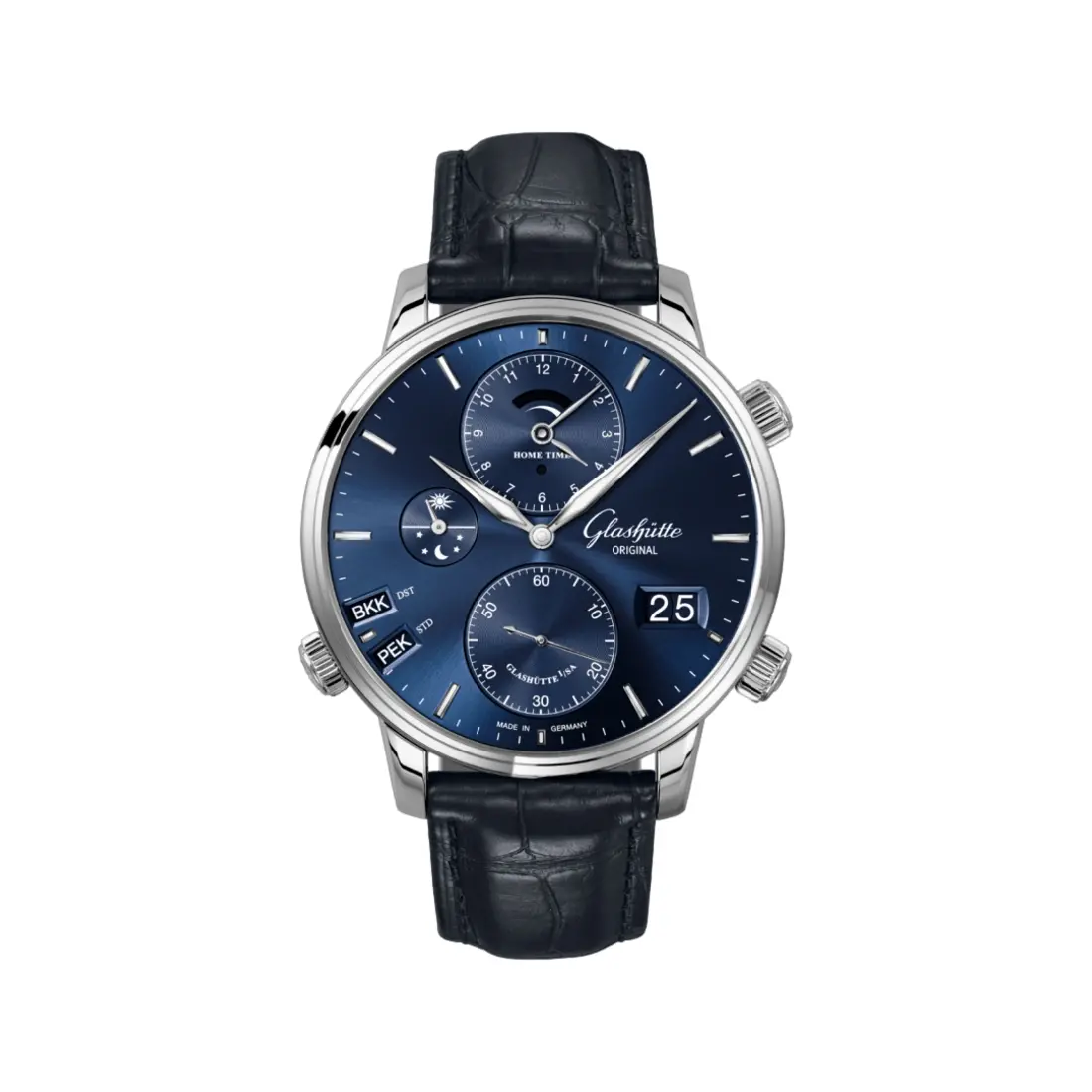Senator Cosmopolite 44Mm - Galvanized Blue On Strap 1