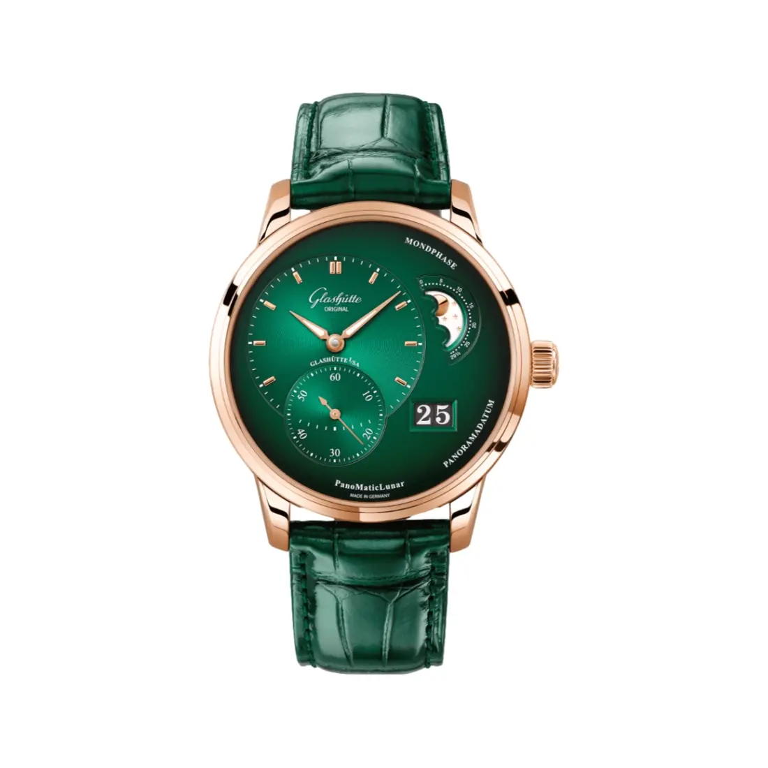 Panomaticlunar Red Gold 40Mm - Green On Strap 1