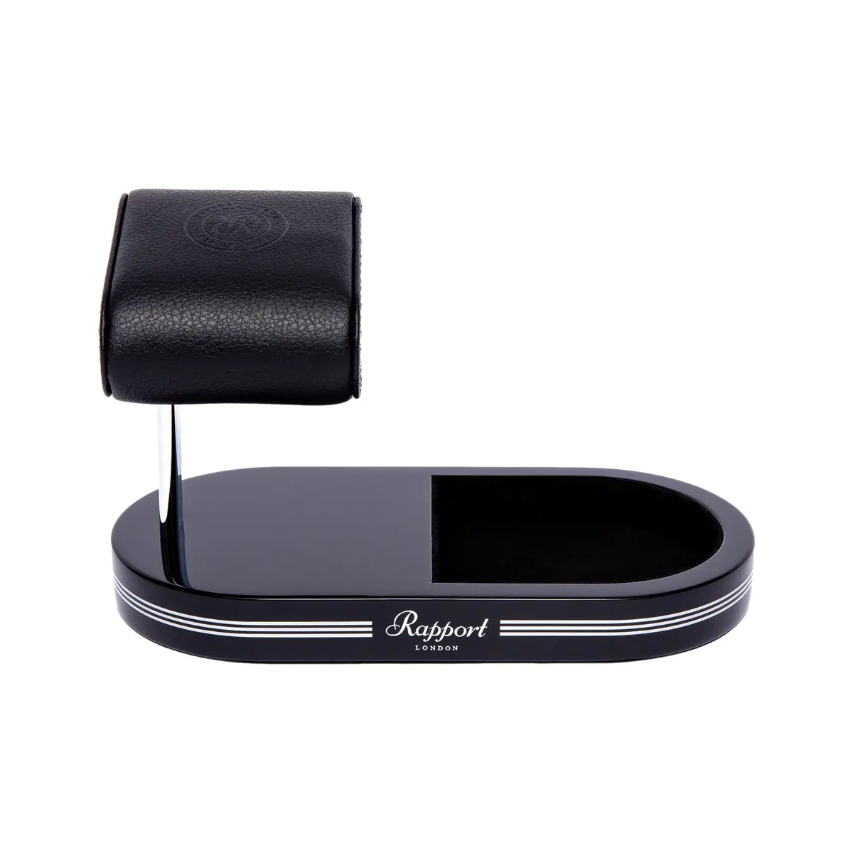 Formula Watch Stand With Tray - Black And Silver 1
