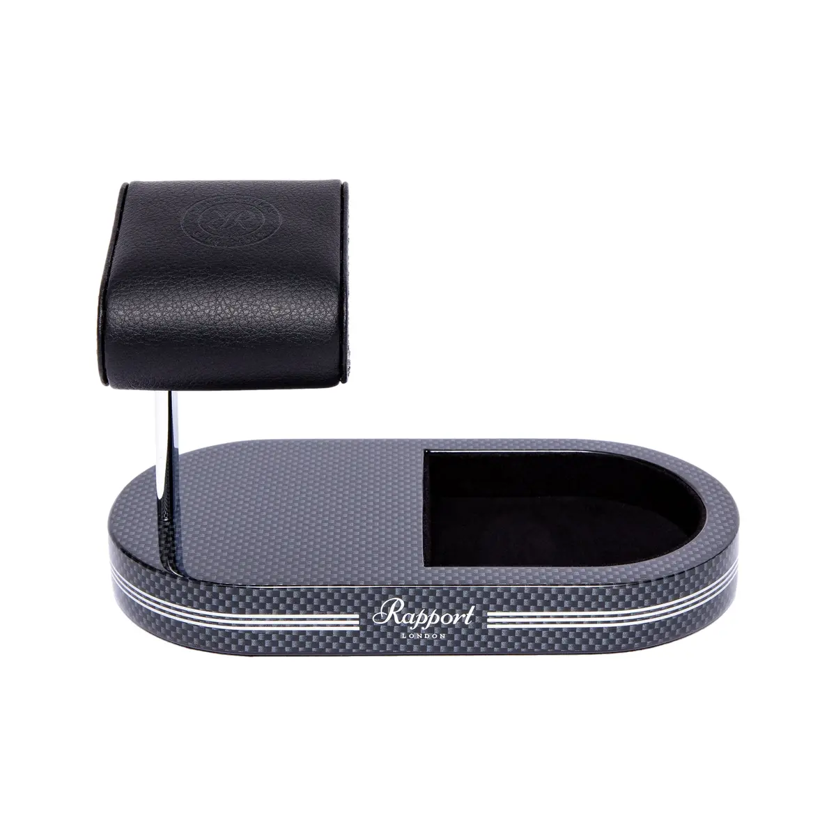 Formula Watch Stand With Tray - Carbon Fiber Finish 1