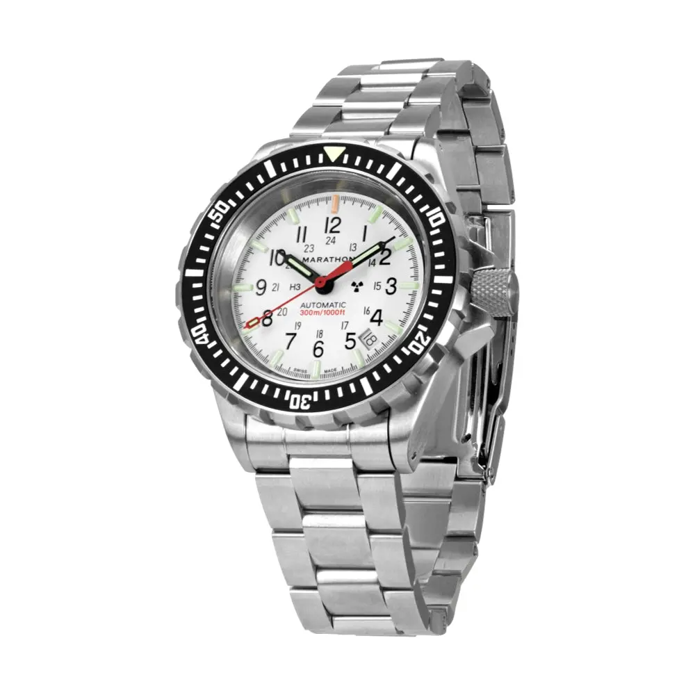 Gsar Large Diver's Automatic Arctic Edition 41Mm - White On Bracelet 1