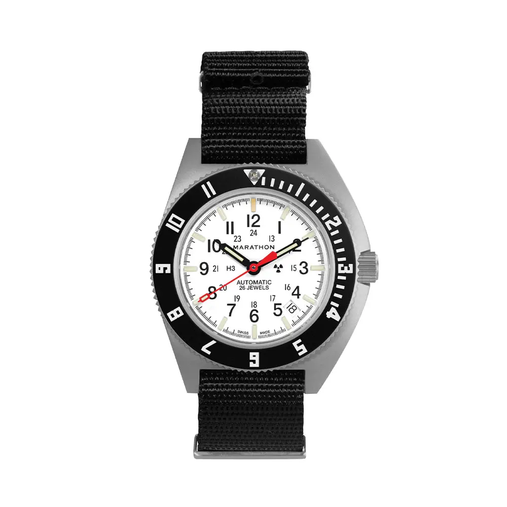 Ssnav-D Arctic Edition 41Mm - White On Nylon Defense Standard Strap 1