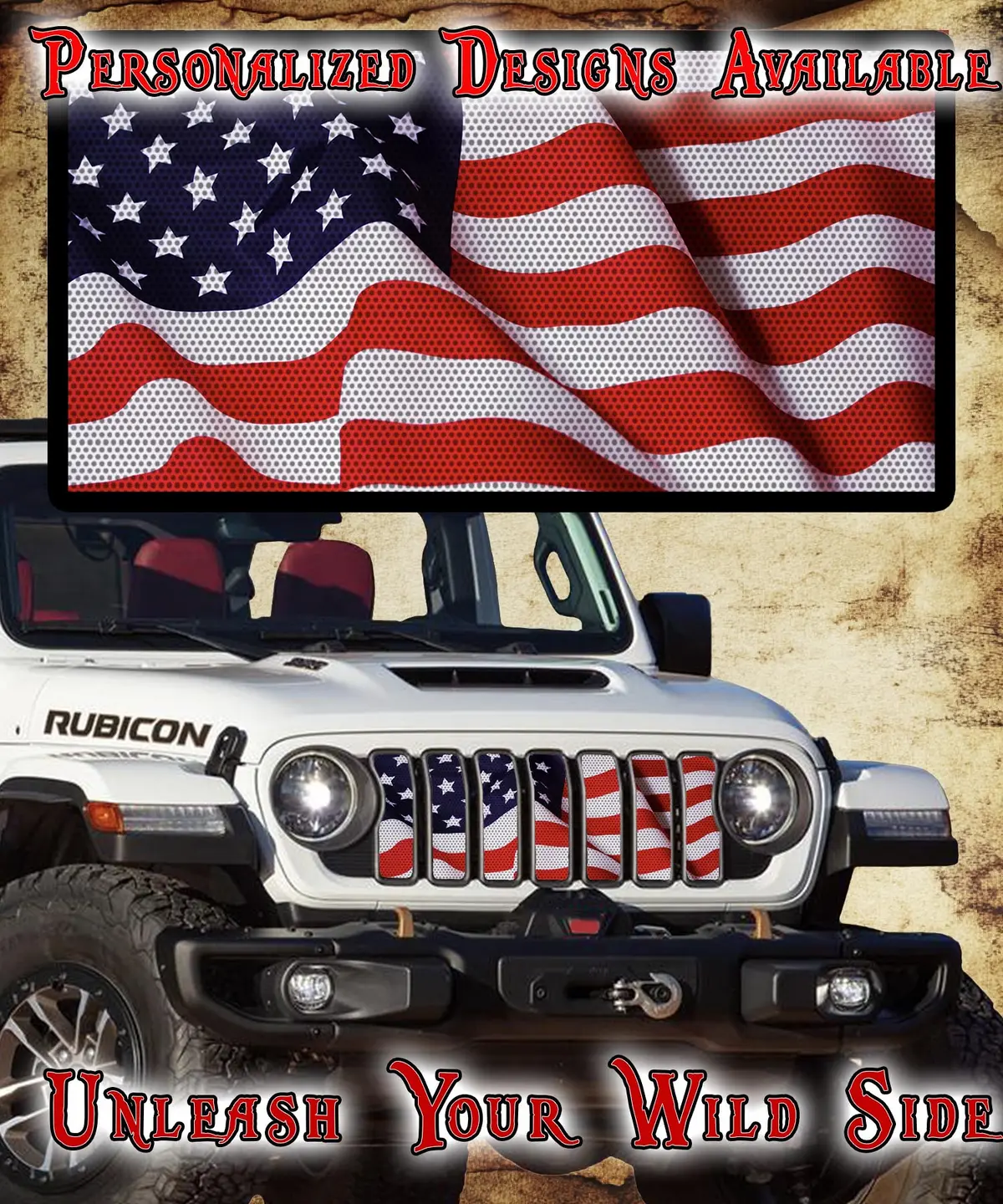 American Flag Grill Insert 2