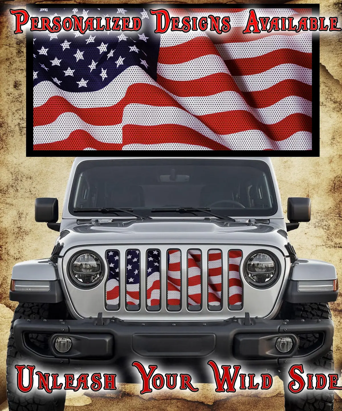 American Flag Grill Insert 1