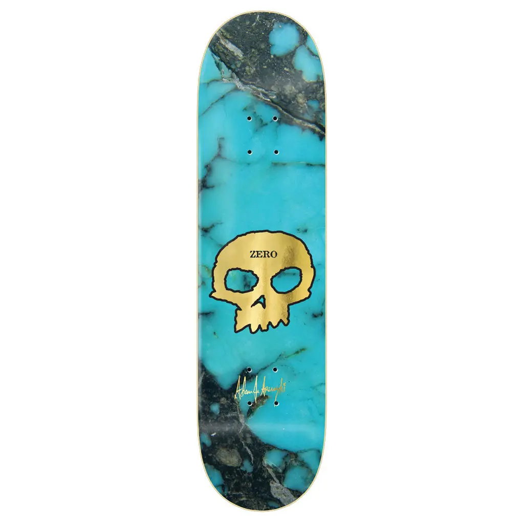 Zero Arunski Turquoise Single Skull 8.25" Deck 1