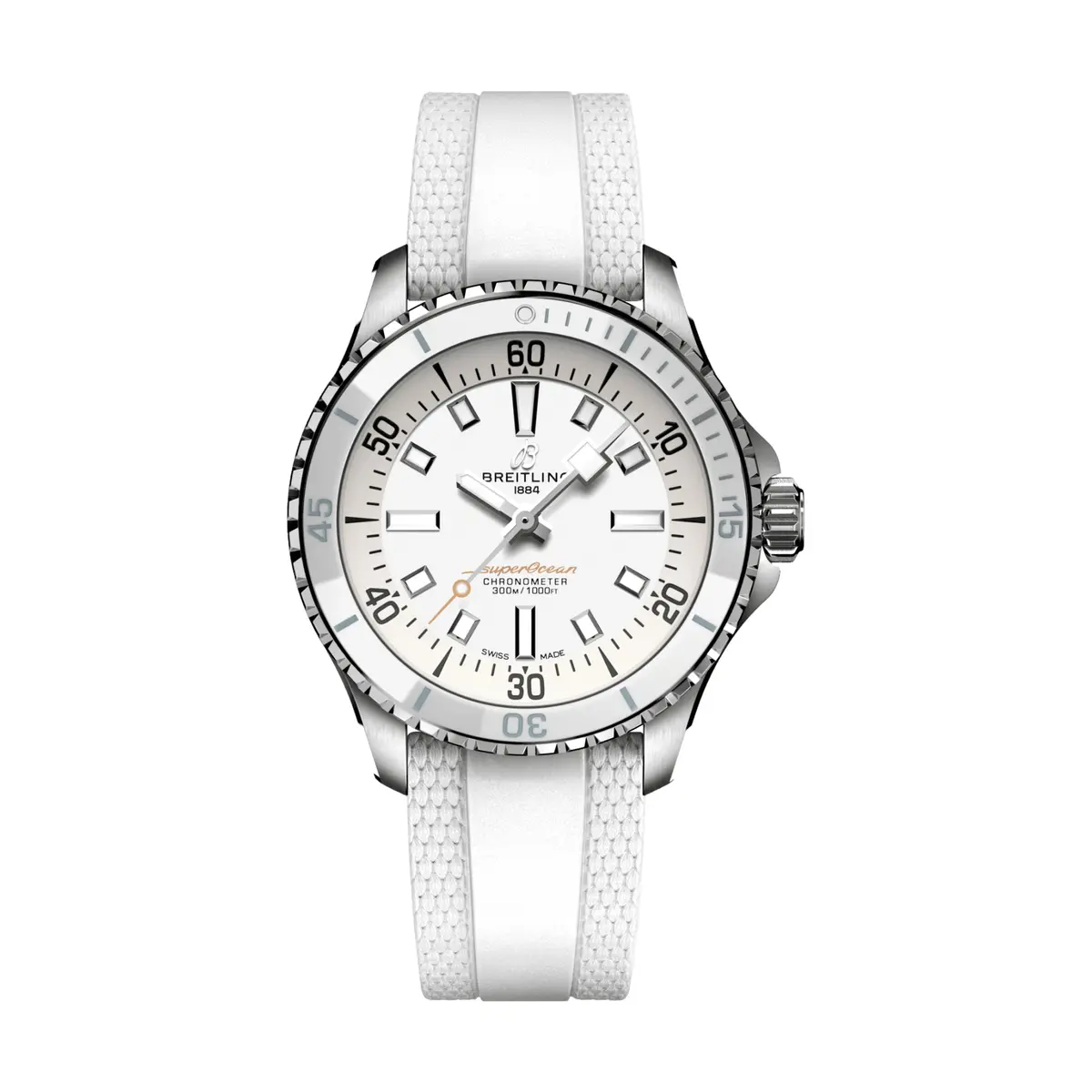 Superocean Automatic 36Mm - White On Rubber Strap 1