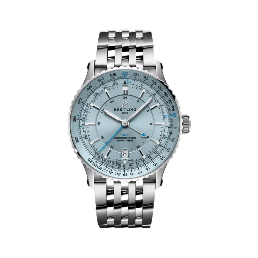 Navitimer Automatic Gmt 41Mm - Light Blue On Bracelet 1